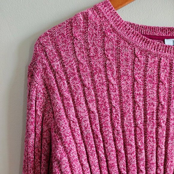 KIM ROGERS Cable Knit Marbled Sweater - Picture 6 of 8